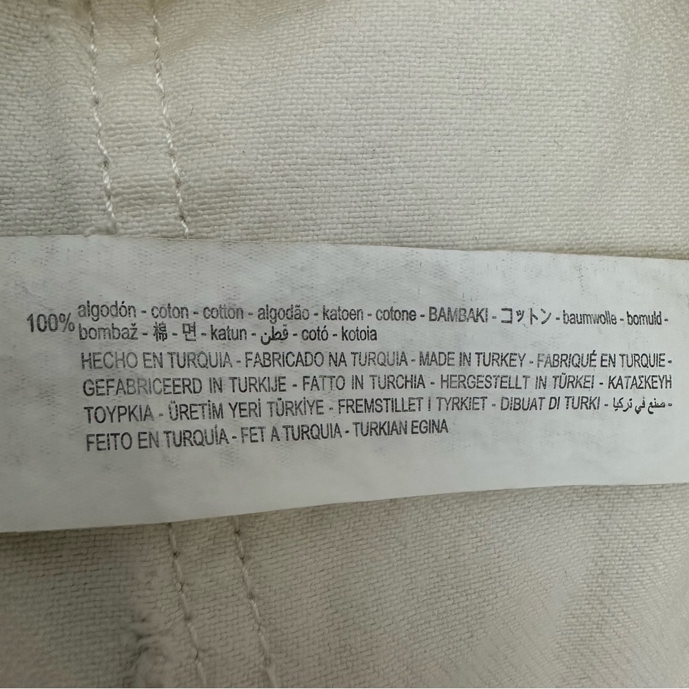 Zara Women’s Cotton Cream Long Button-Up Vest Size XS - Picture 8 of 9